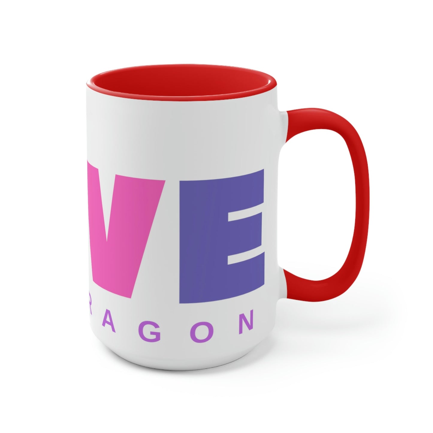Love My Bearded Dragon Two-Tone Coffee Mugs - 15oz