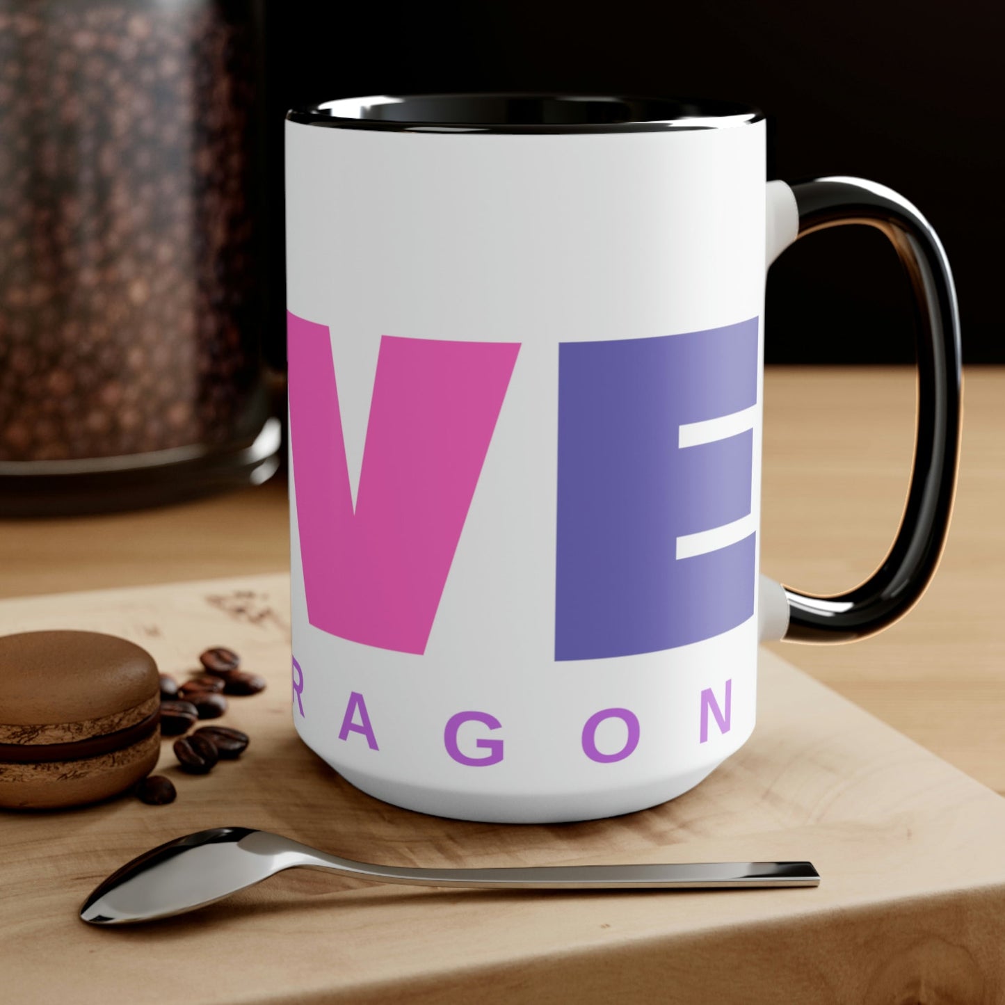 Love My Bearded Dragon Two-Tone Coffee Mugs - 15oz