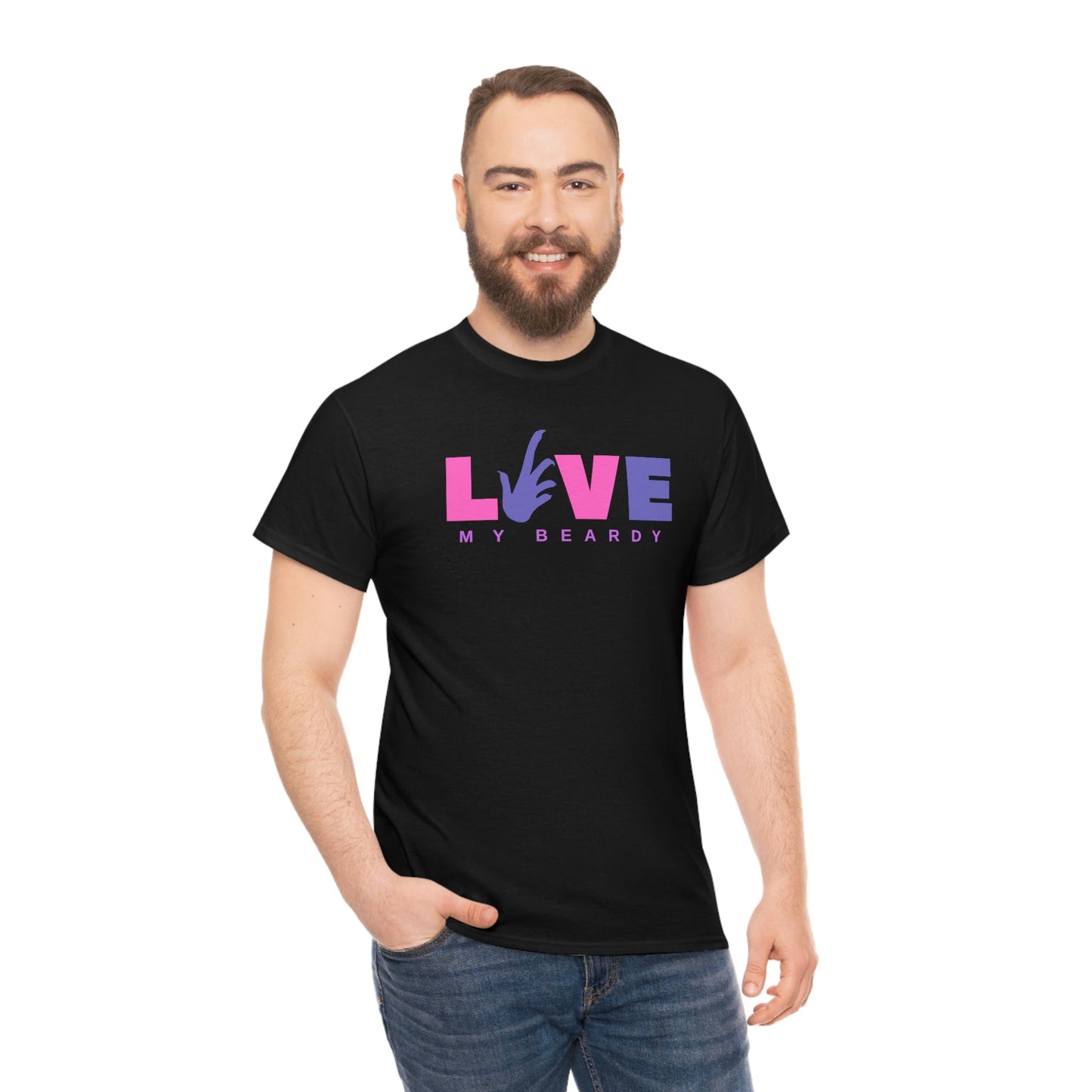 Love My Beardy Heavy Cotton T-Shirt