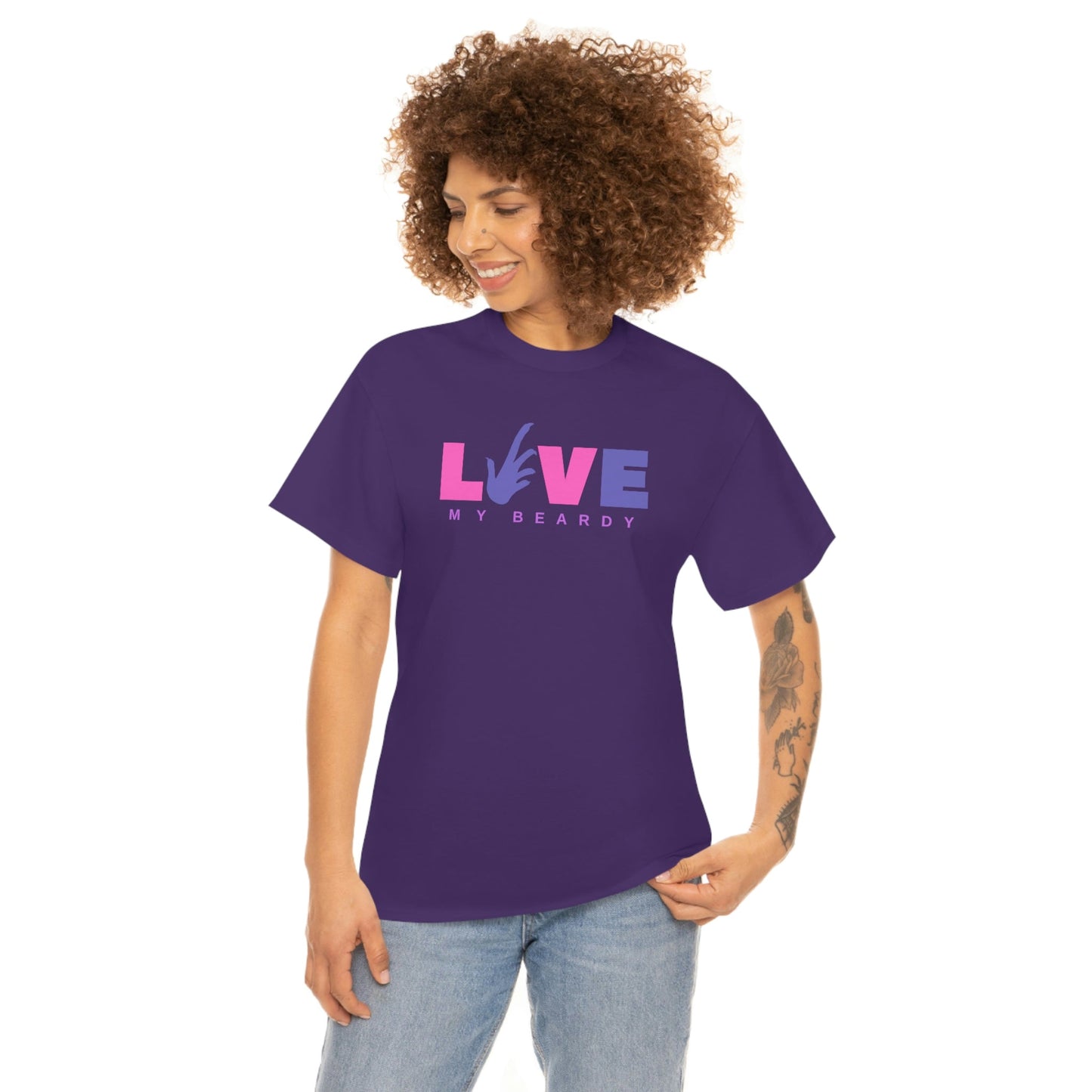 Love My Beardy Heavy Cotton T-Shirt