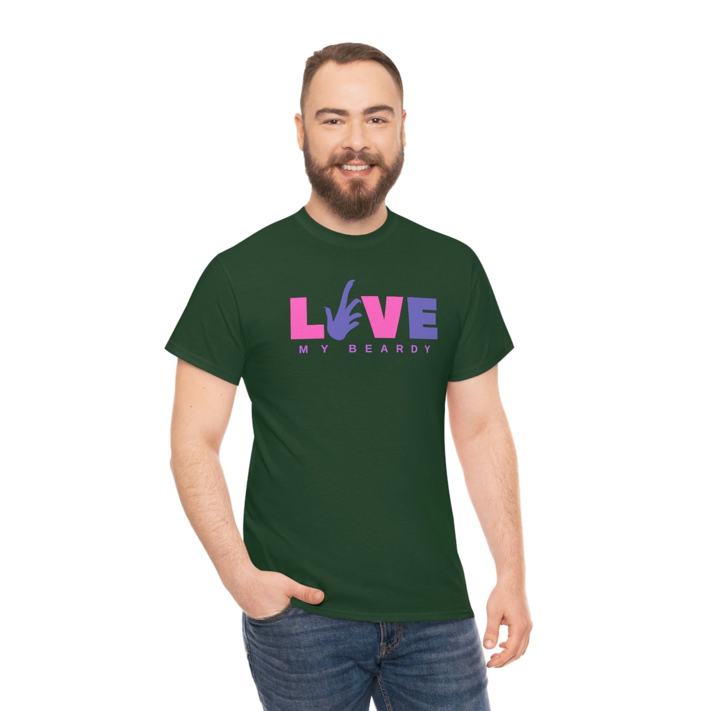 Love My Beardy Heavy Cotton T-Shirt