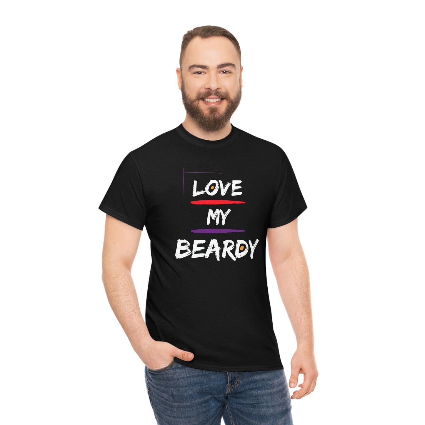 Love My Beardy Heavy Cotton T-Shirt