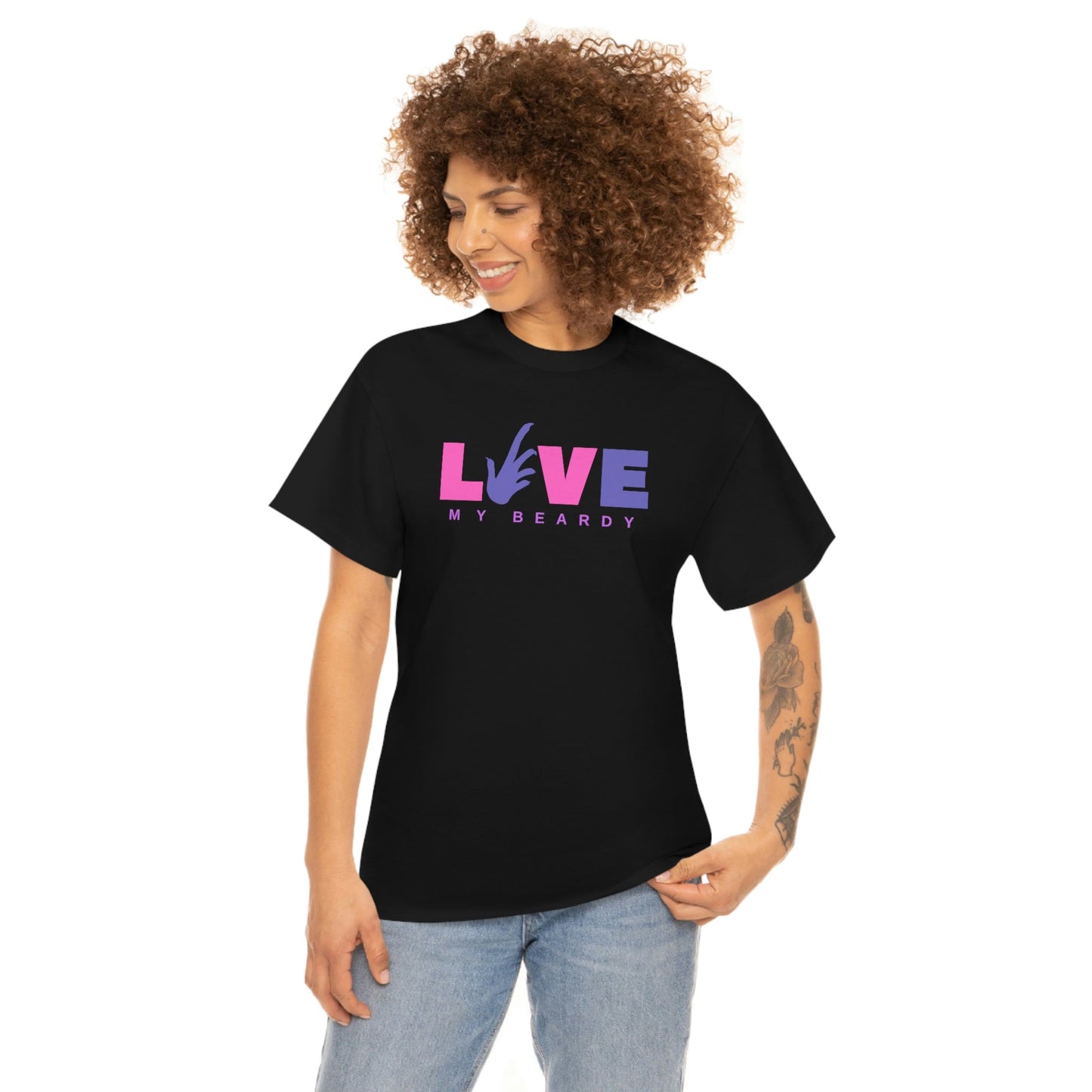 Love My Beardy Heavy Cotton T-Shirt