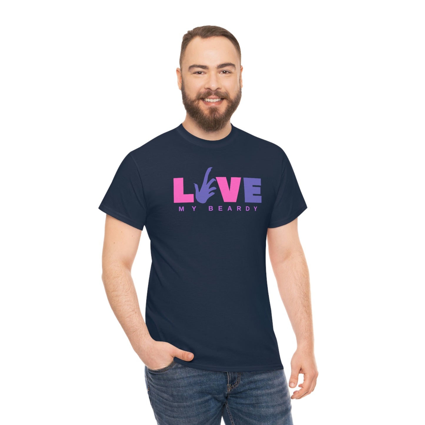Love My Beardy Heavy Cotton T-Shirt