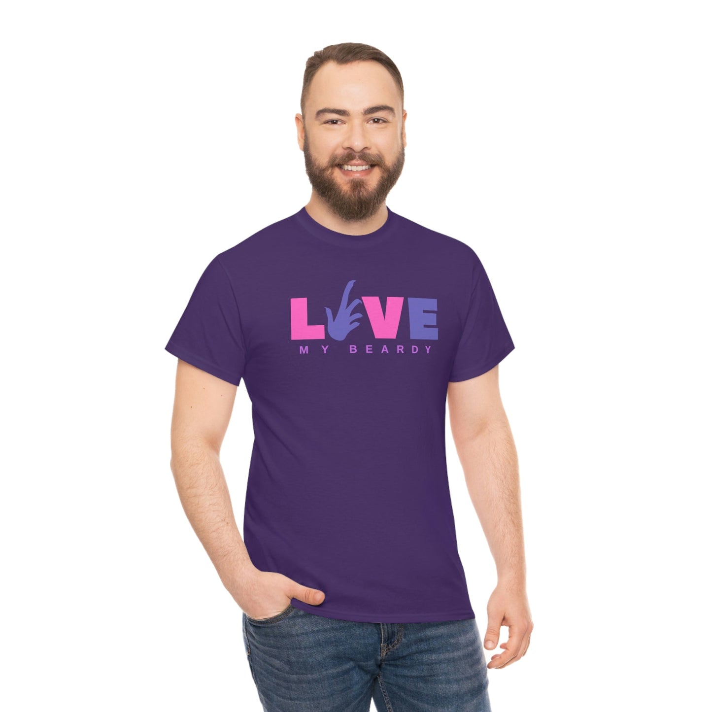 Love My Beardy Heavy Cotton T-Shirt