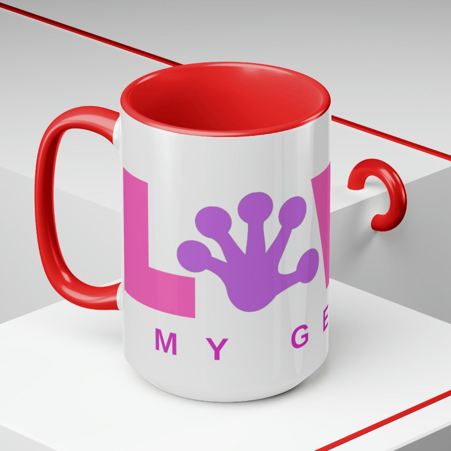 Love My Gecko Two-Tone Coffee Mugs - 15oz