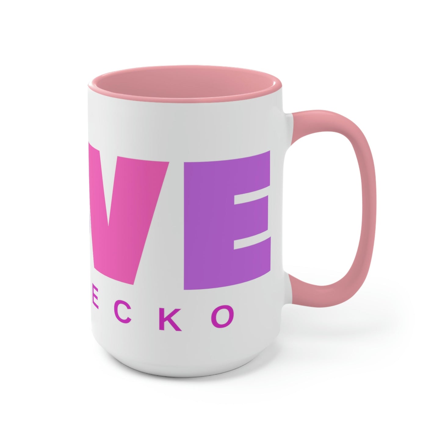 Love My Gecko Two-Tone Coffee Mugs - 15oz