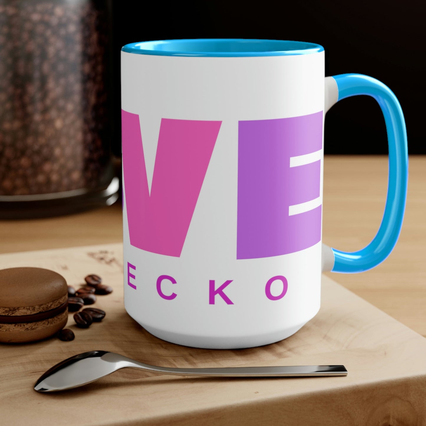 Love My Gecko Two-Tone Coffee Mugs - 15oz