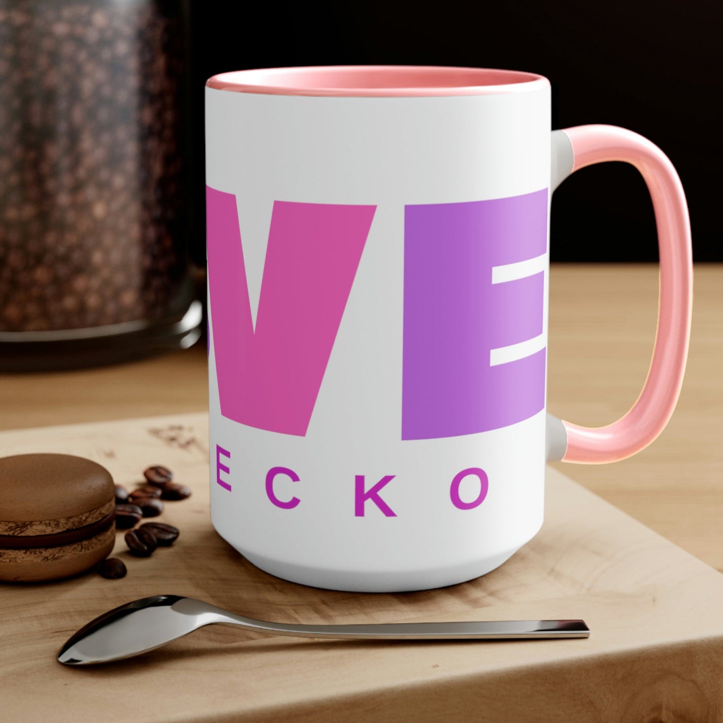 Love My Gecko Two-Tone Coffee Mugs - 15oz