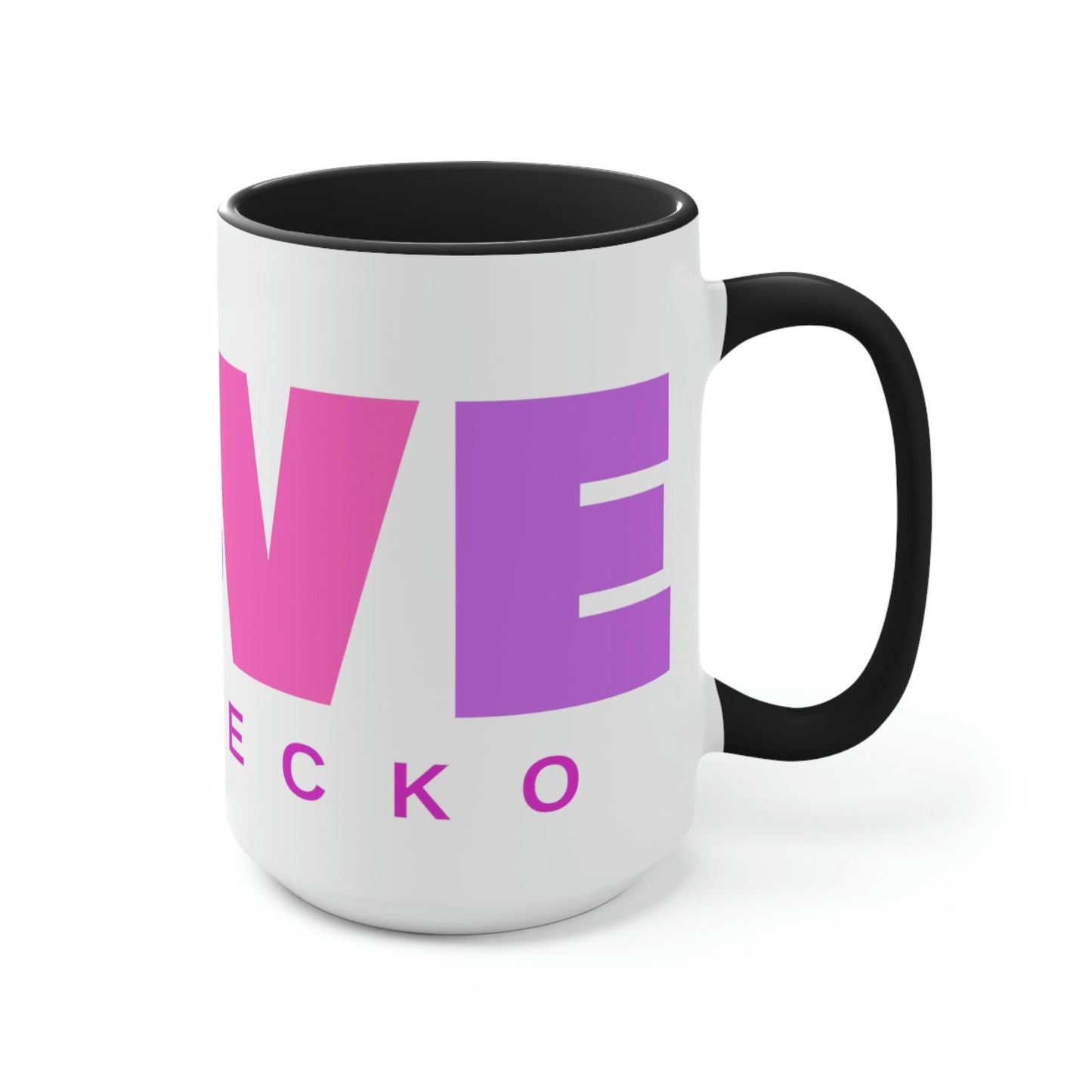 Love My Gecko Two-Tone Coffee Mugs - 15oz