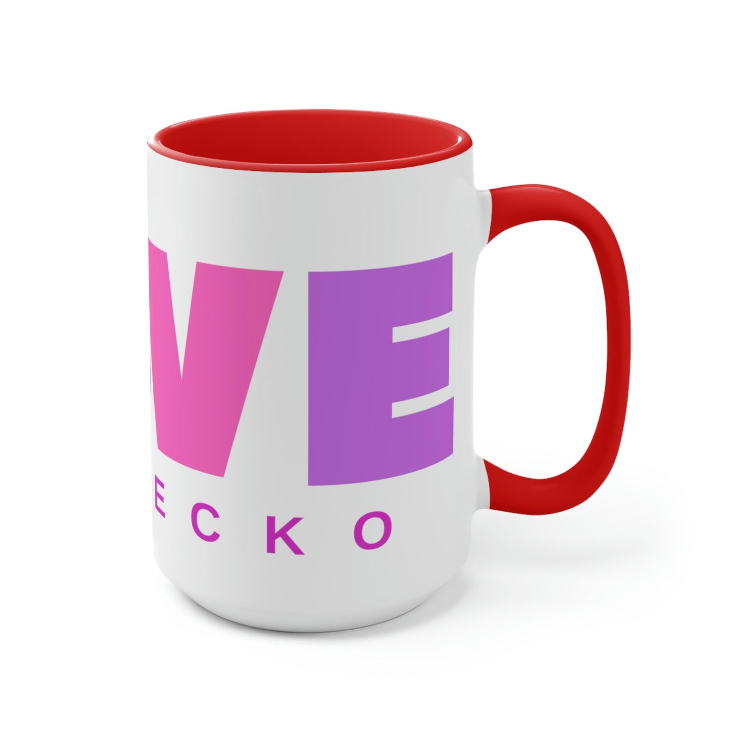Love My Gecko Two-Tone Coffee Mugs - 15oz