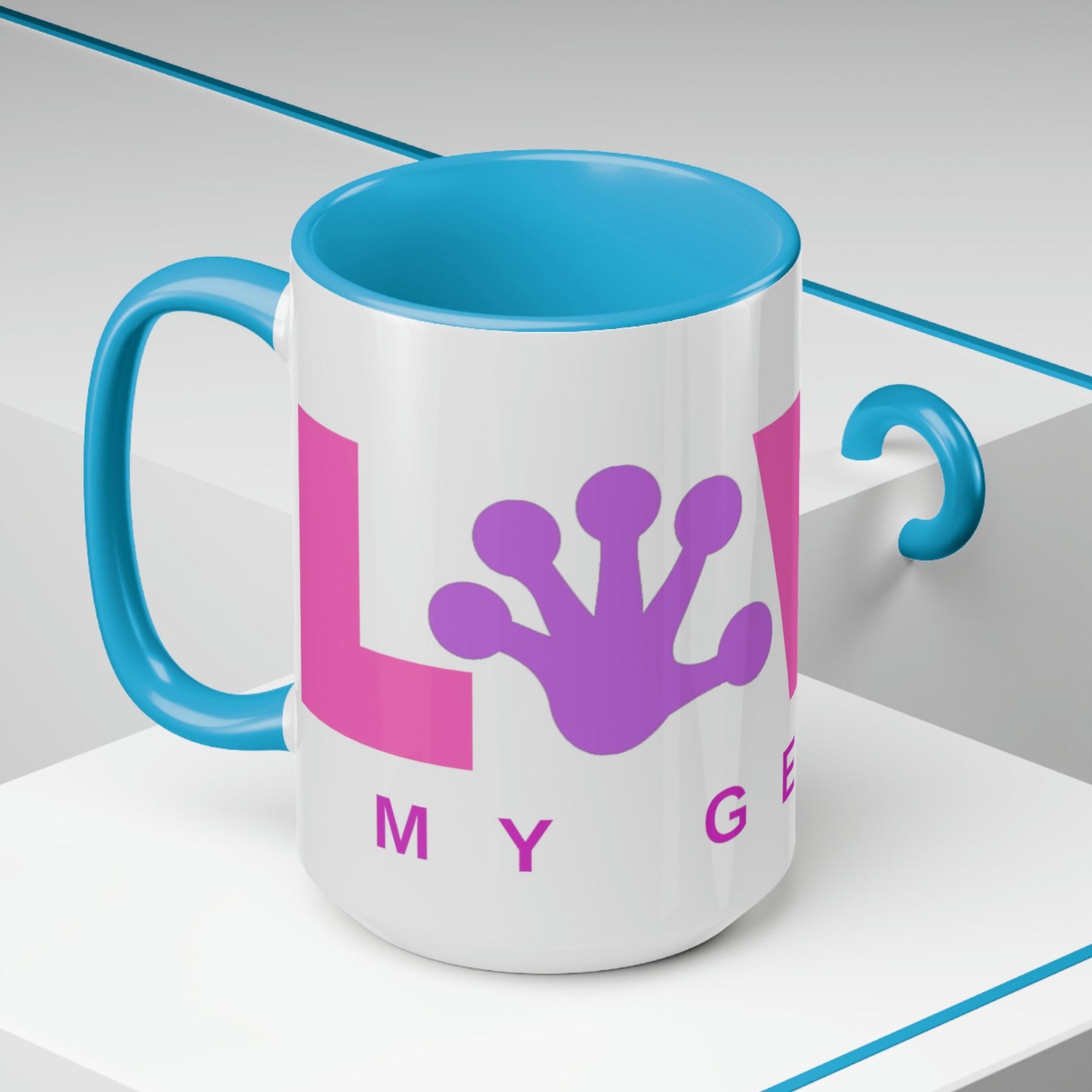 Love My Gecko Two-Tone Coffee Mugs - 15oz