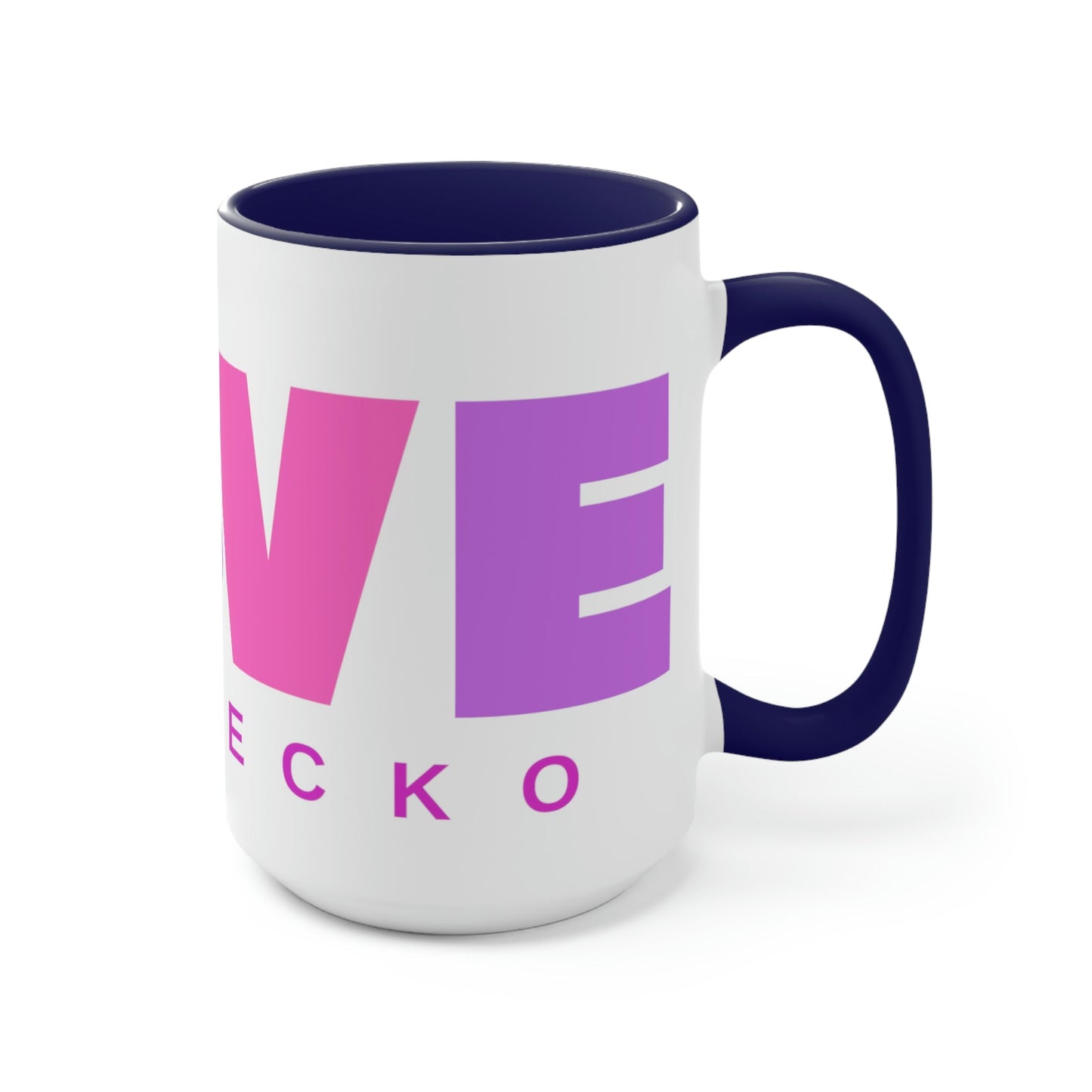 Love My Gecko Two-Tone Coffee Mugs - 15oz