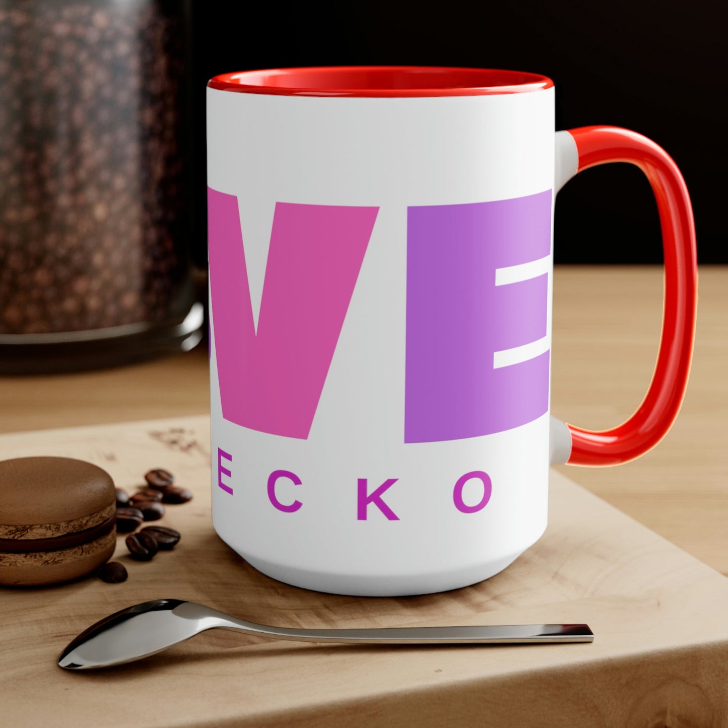 Love My Gecko Two-Tone Coffee Mugs - 15oz