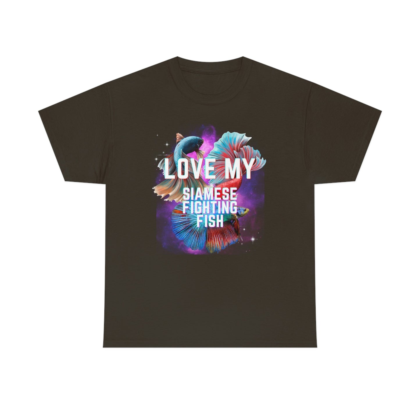 Love My Siamese Fighting Fish Heavy Cotton T-Shirt