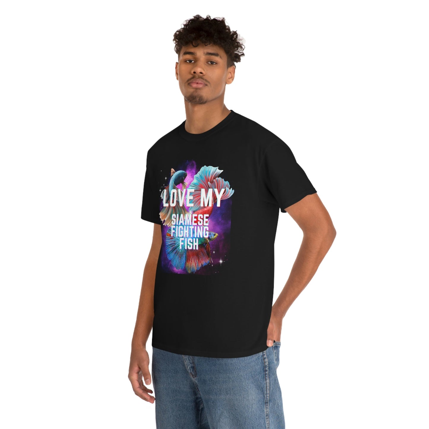 Love My Siamese Fighting Fish Heavy Cotton T-Shirt