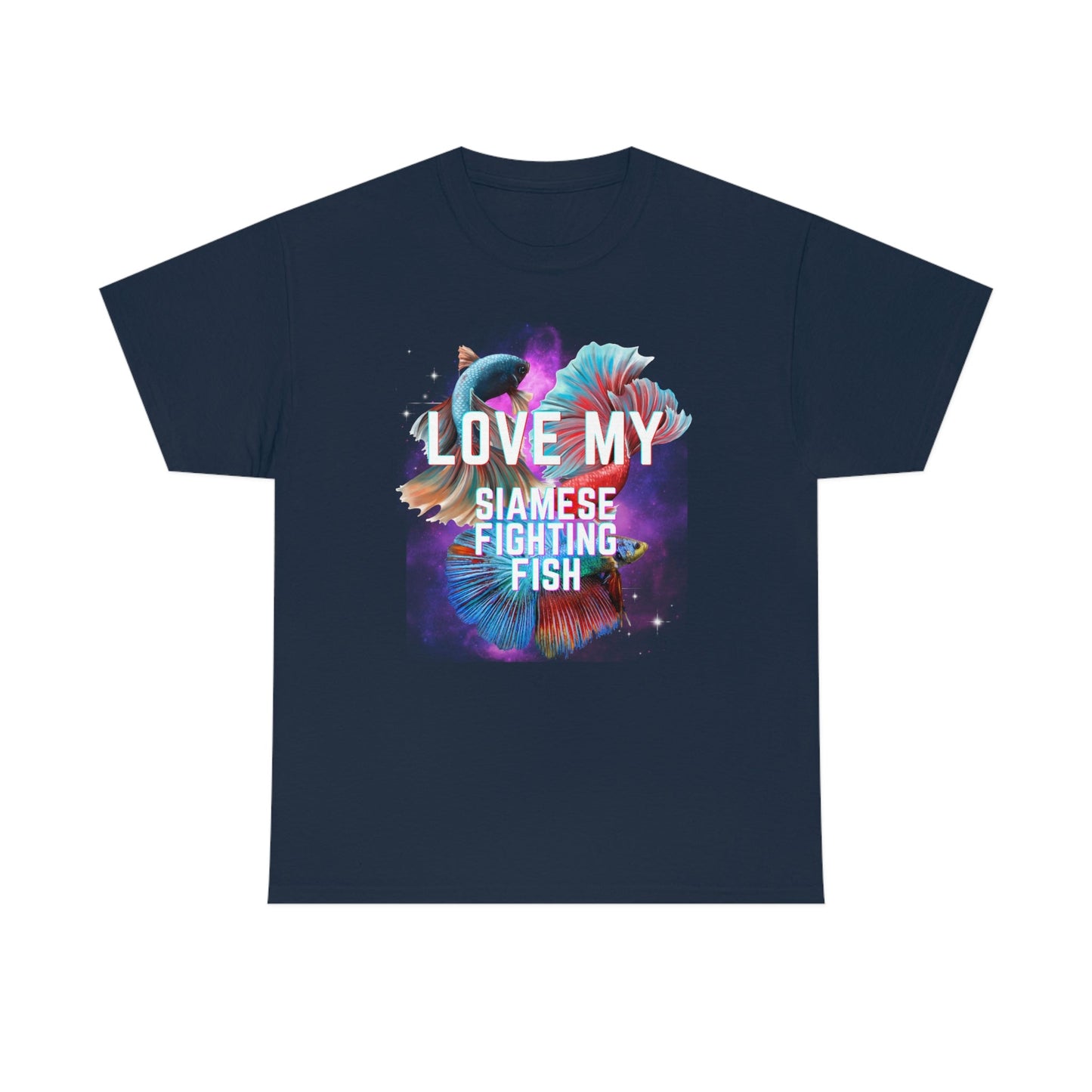 Love My Siamese Fighting Fish Heavy Cotton T-Shirt