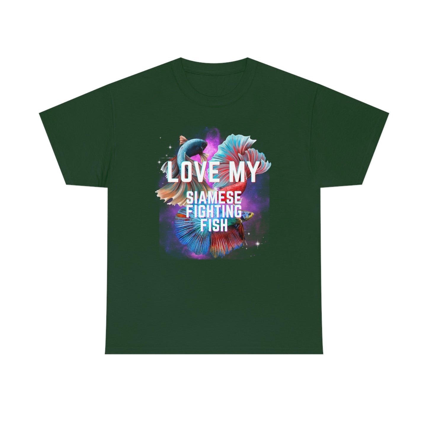 Love My Siamese Fighting Fish Heavy Cotton T-Shirt