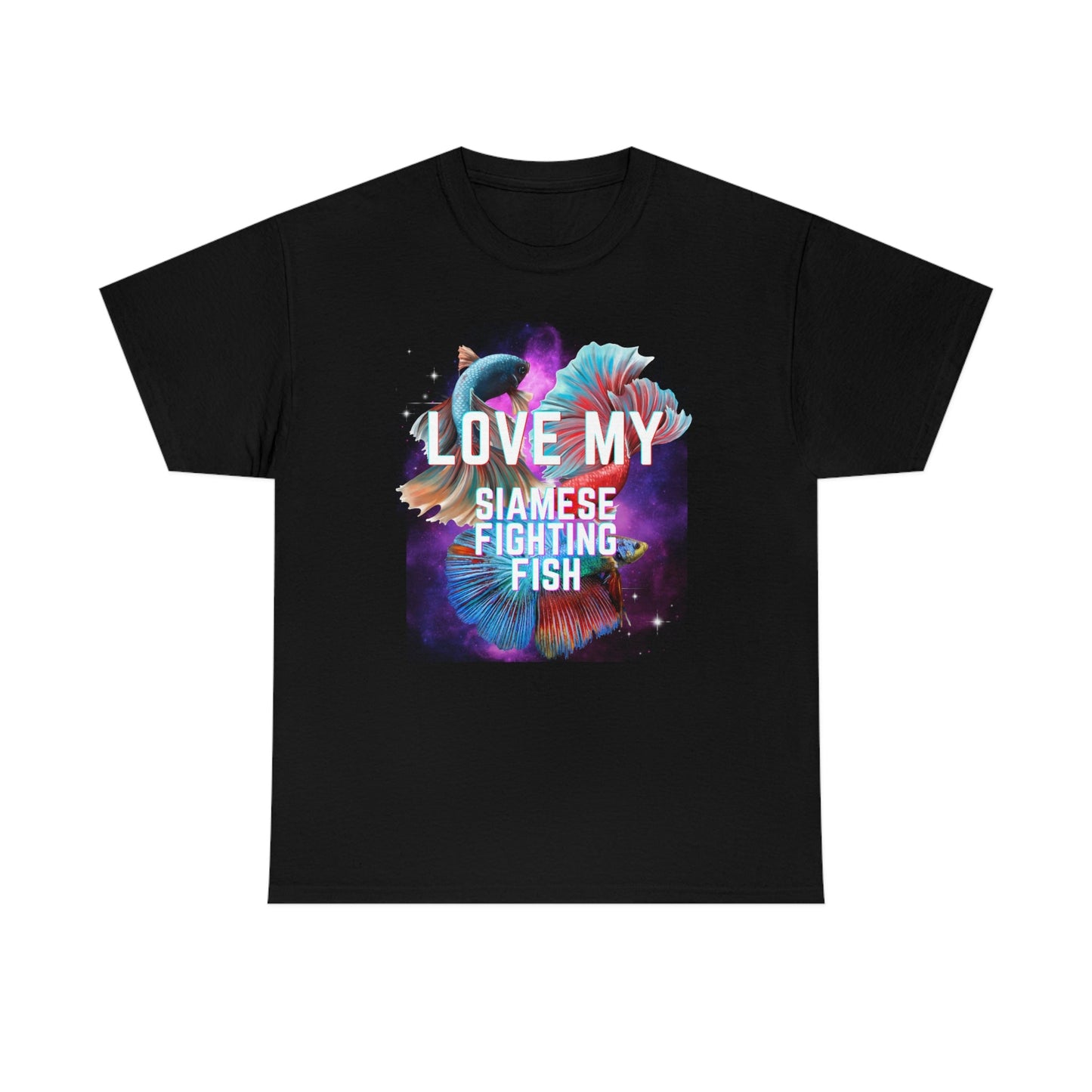 Love My Siamese Fighting Fish Heavy Cotton T-Shirt