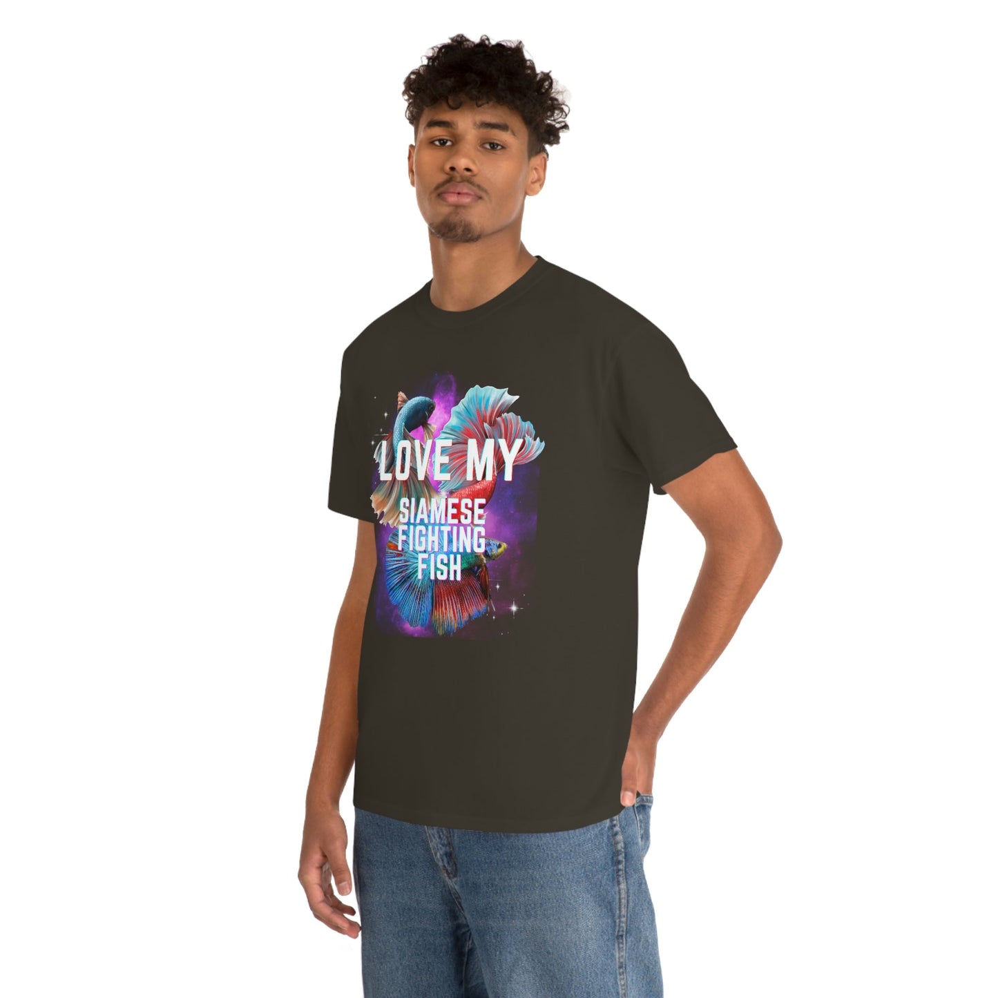 Love My Siamese Fighting Fish Heavy Cotton T-Shirt