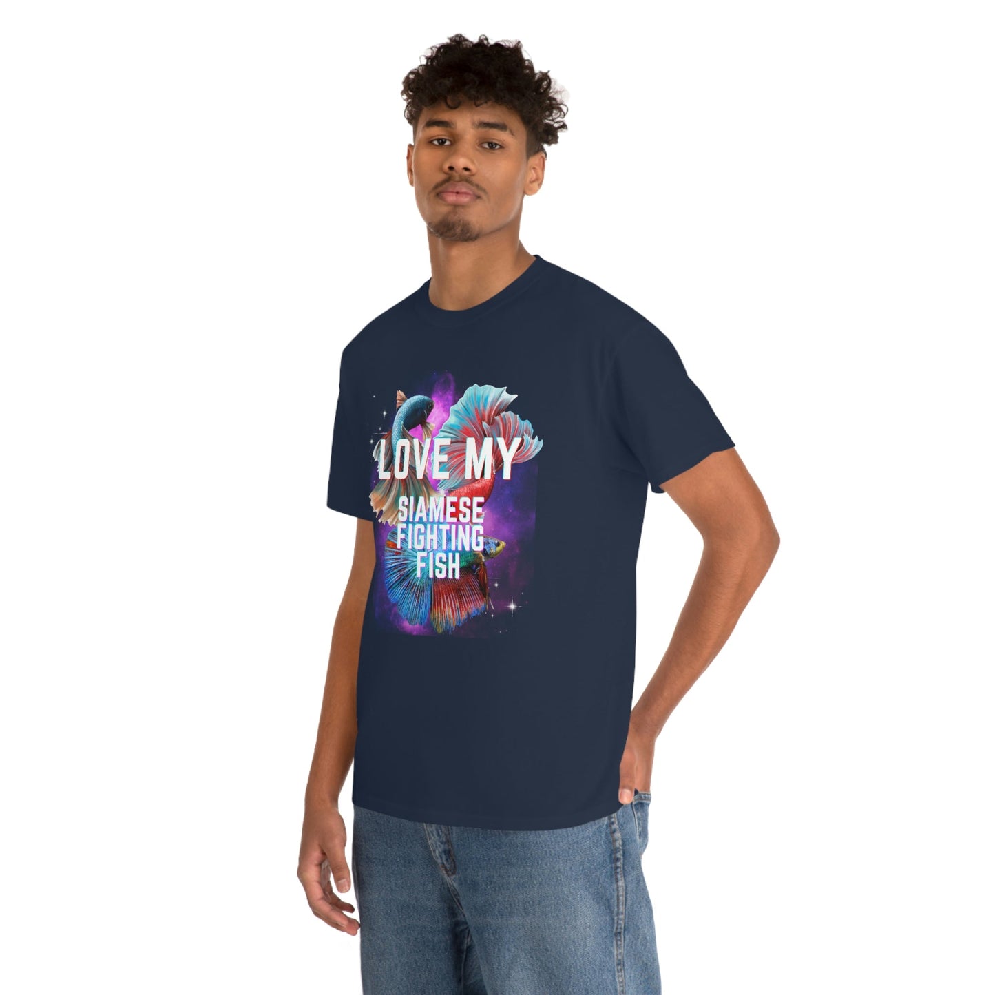 Love My Siamese Fighting Fish Heavy Cotton T-Shirt