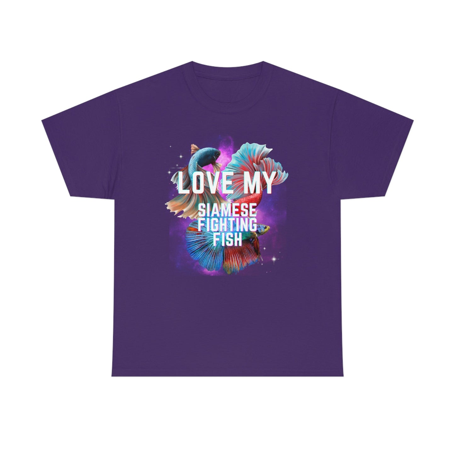 Love My Siamese Fighting Fish Heavy Cotton T-Shirt