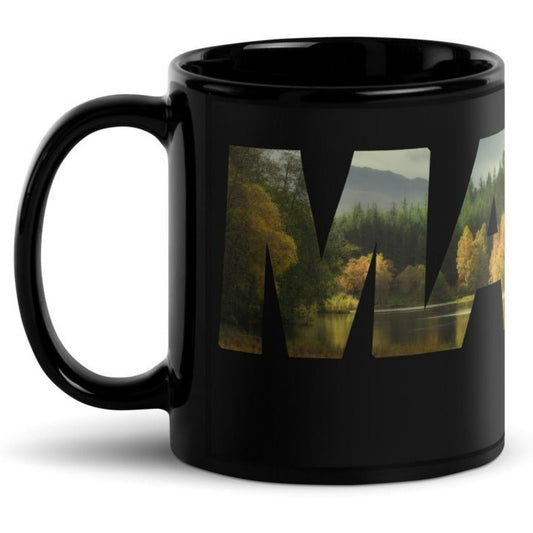 MAINE Souvenir Black Glossy Mug