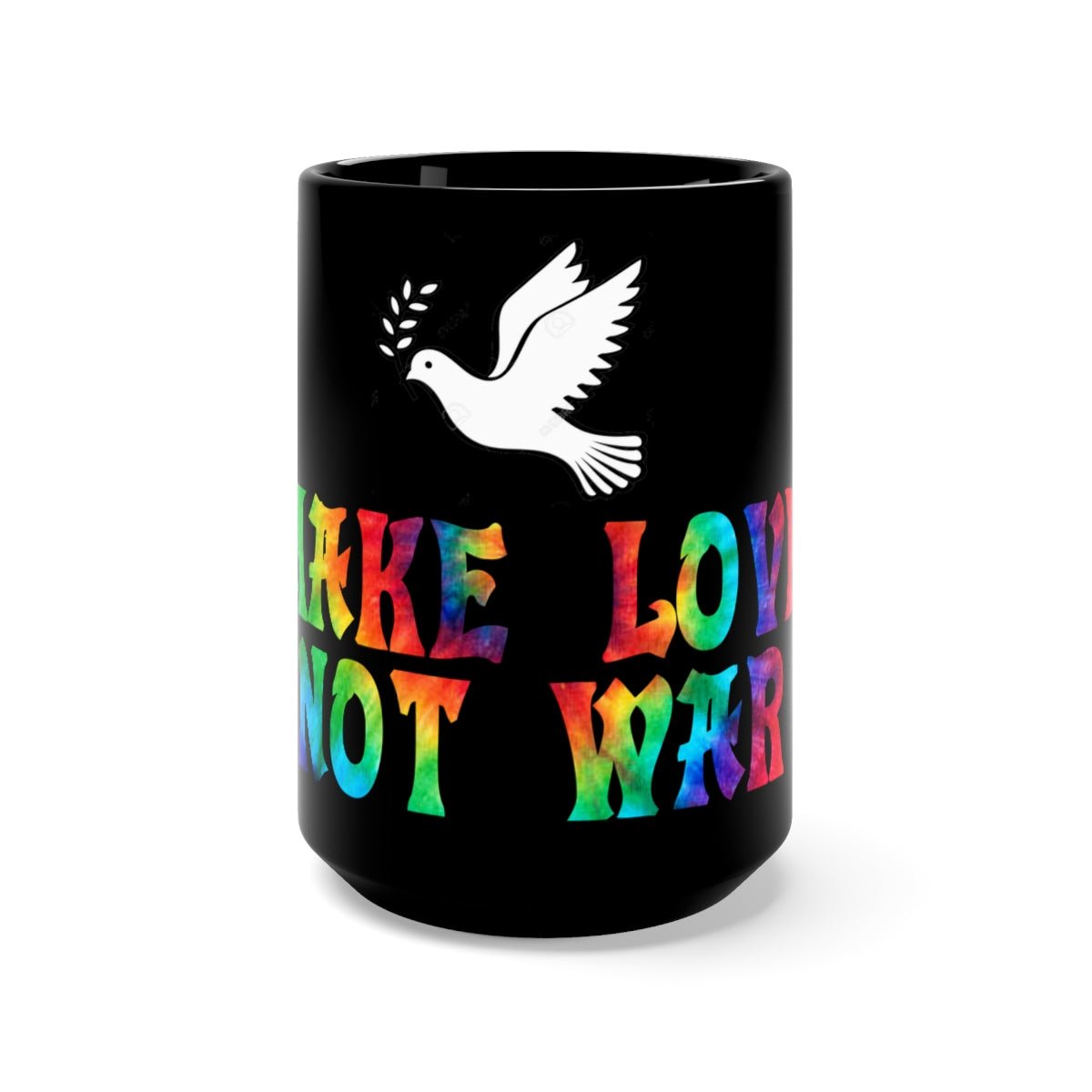 Make Love Not War Black Mug 15oz