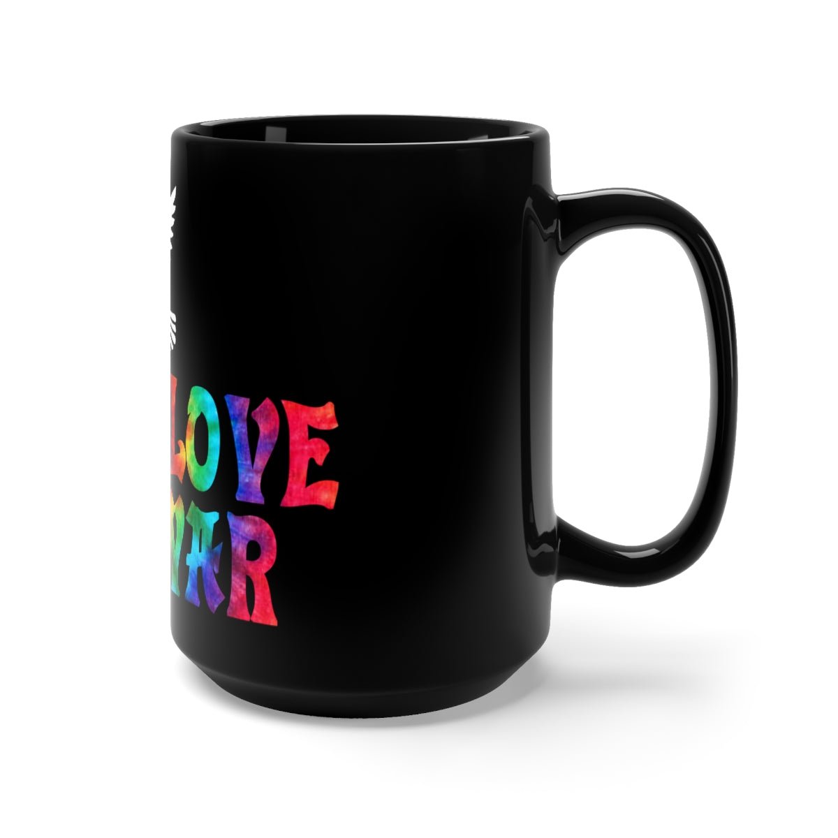 Make Love Not War Black Mug 15oz