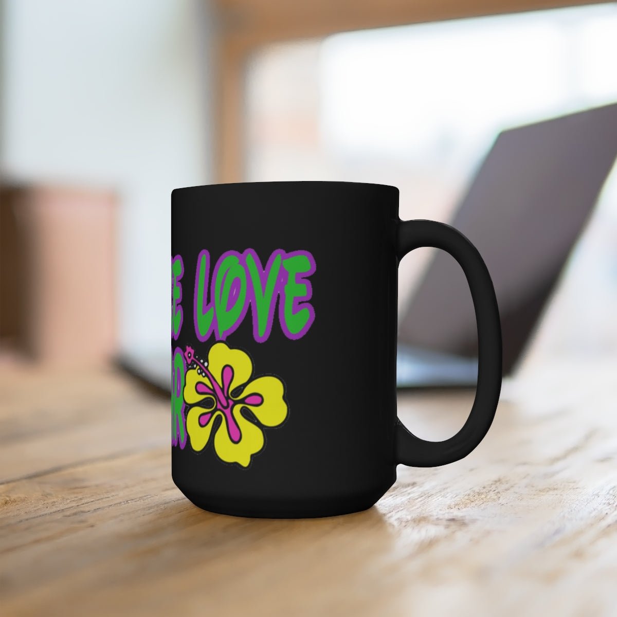 Make Love Not War Black Mug 15oz