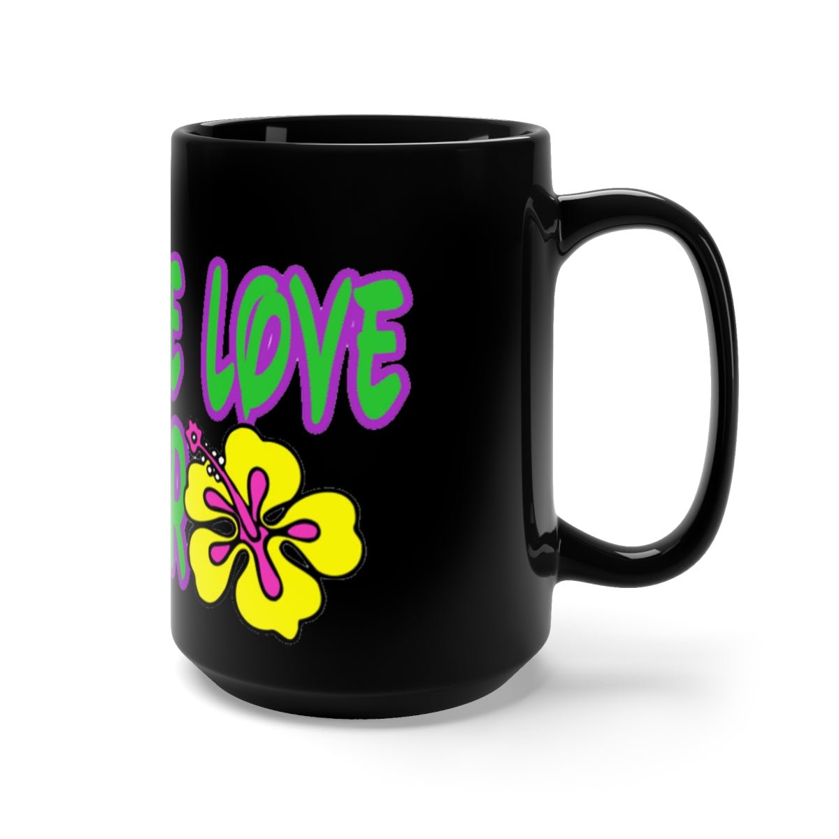 Make Love Not War Black Mug 15oz