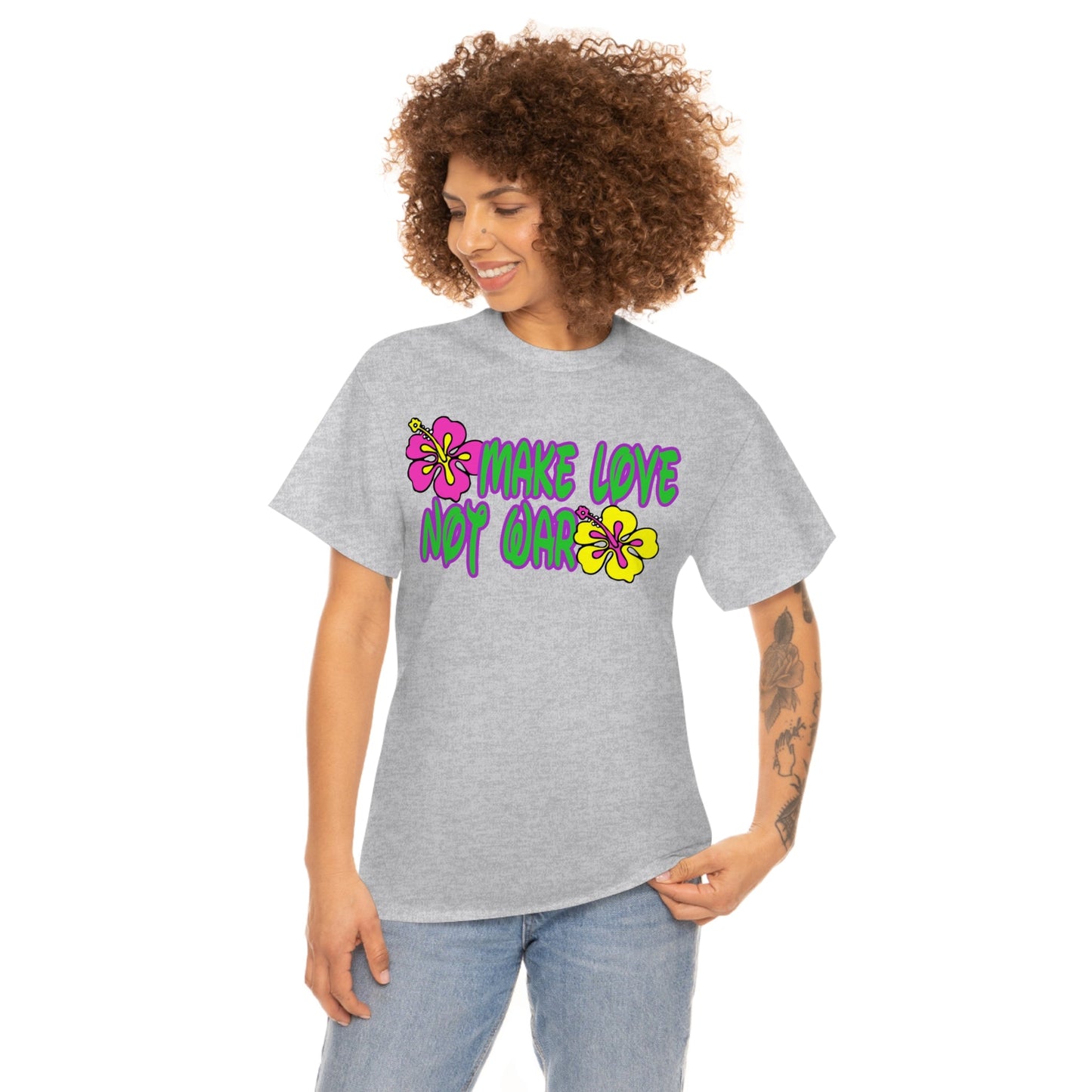 Make Love Not War Heavy Cotton Tee