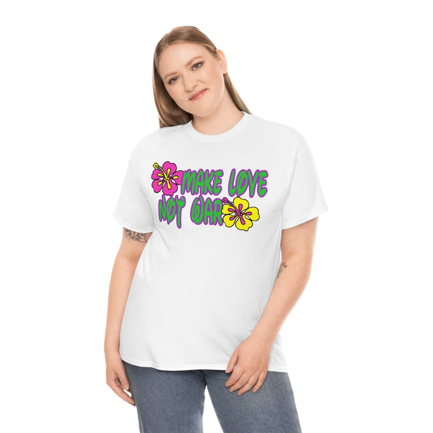 Make Love Not War Heavy Cotton Tee