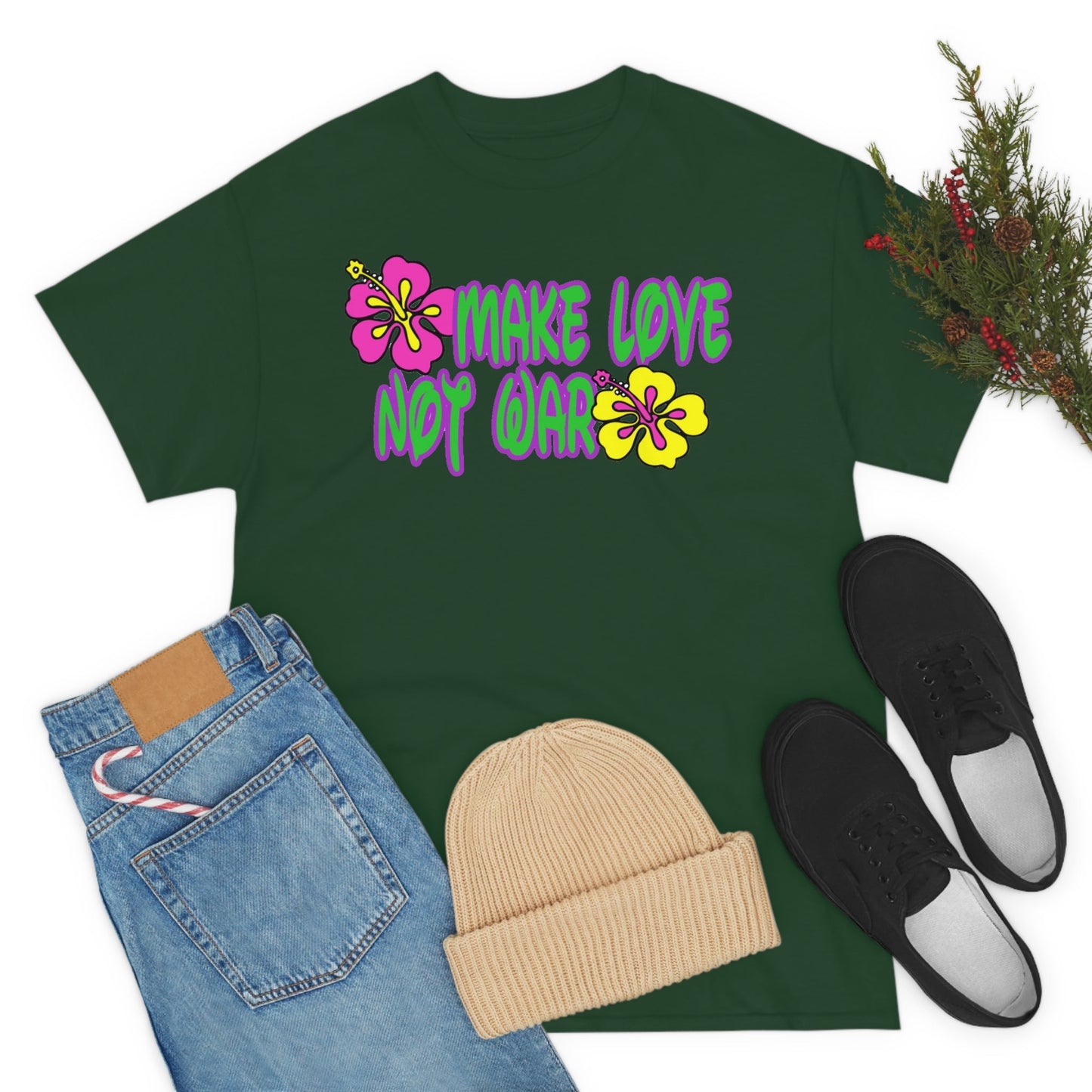 Make Love Not War Heavy Cotton Tee