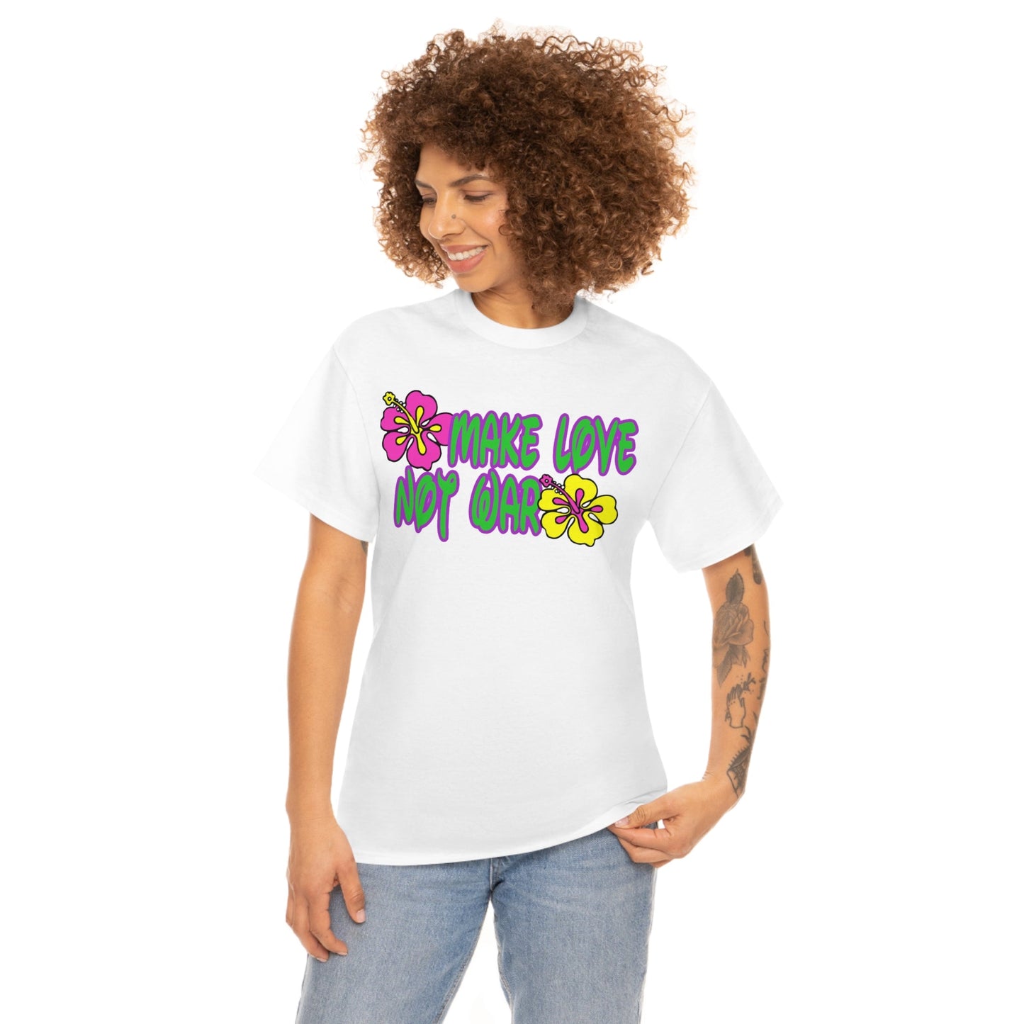 Make Love Not War Heavy Cotton Tee