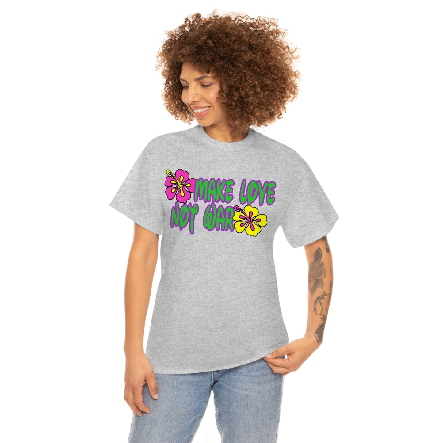 Make Love Not War Heavy Cotton Tee