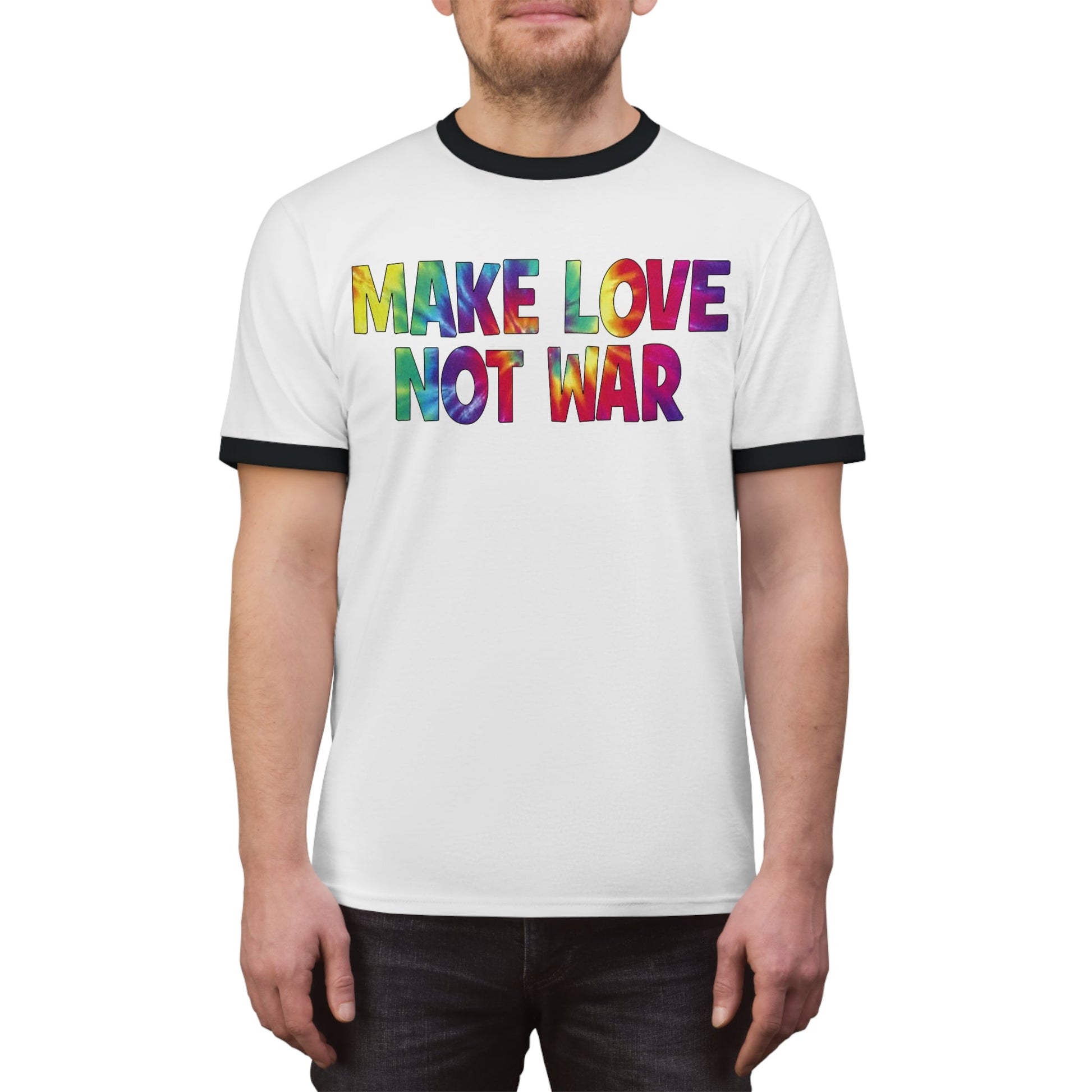 Make Love Not War Ringer Tee