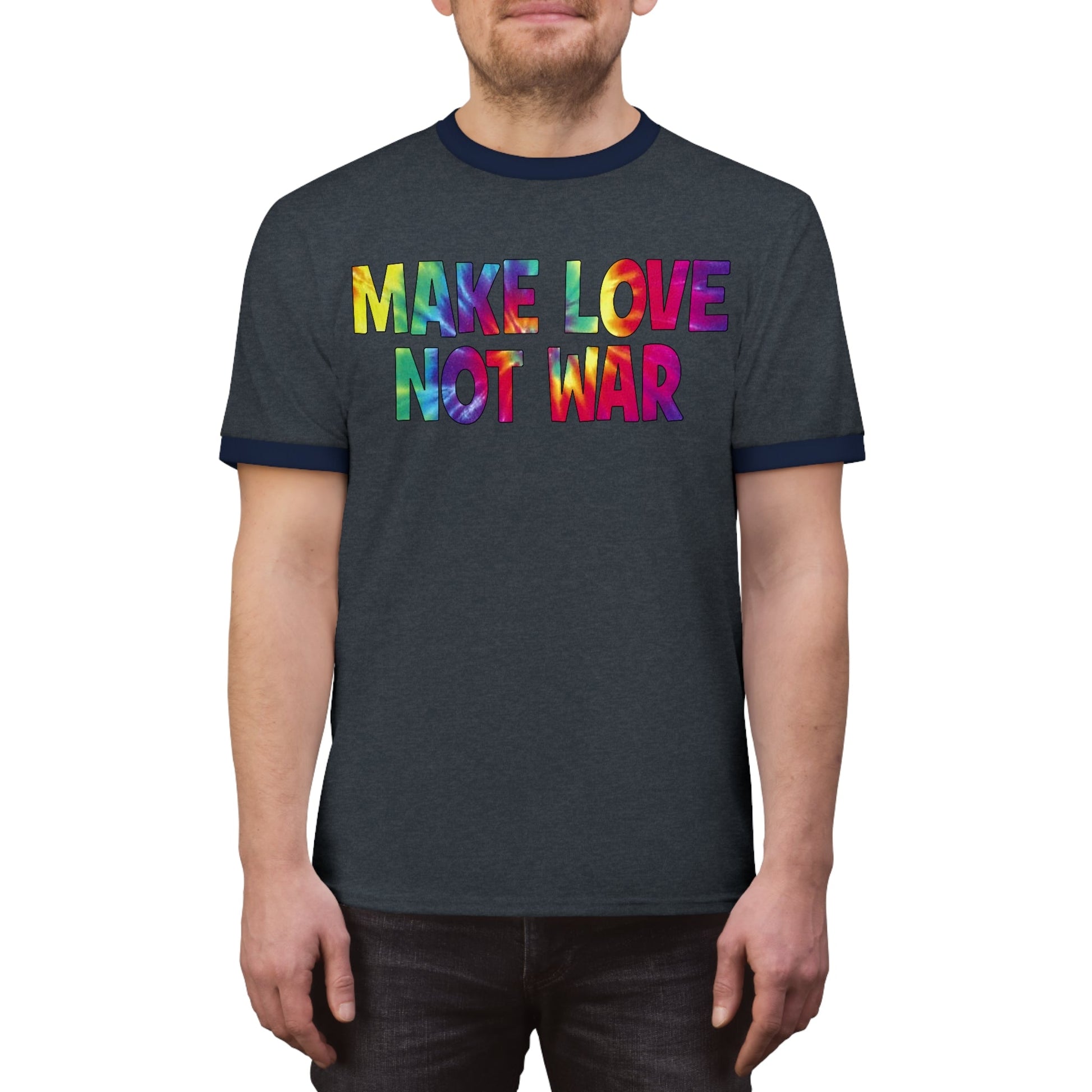 Make Love Not War Ringer Tee