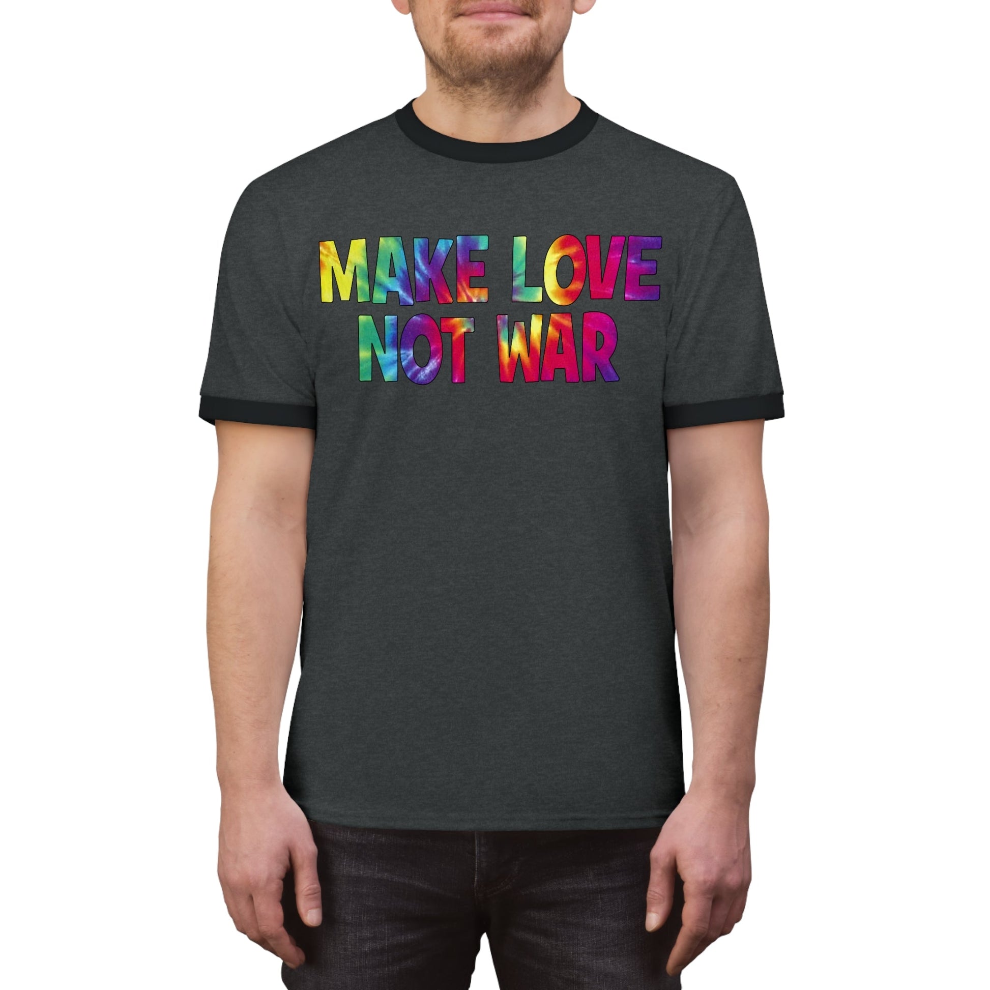Make Love Not War Ringer Tee