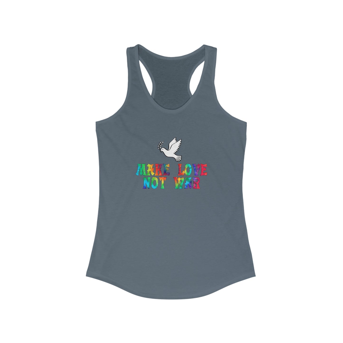Make Love Not War Women's Racerback Tank
