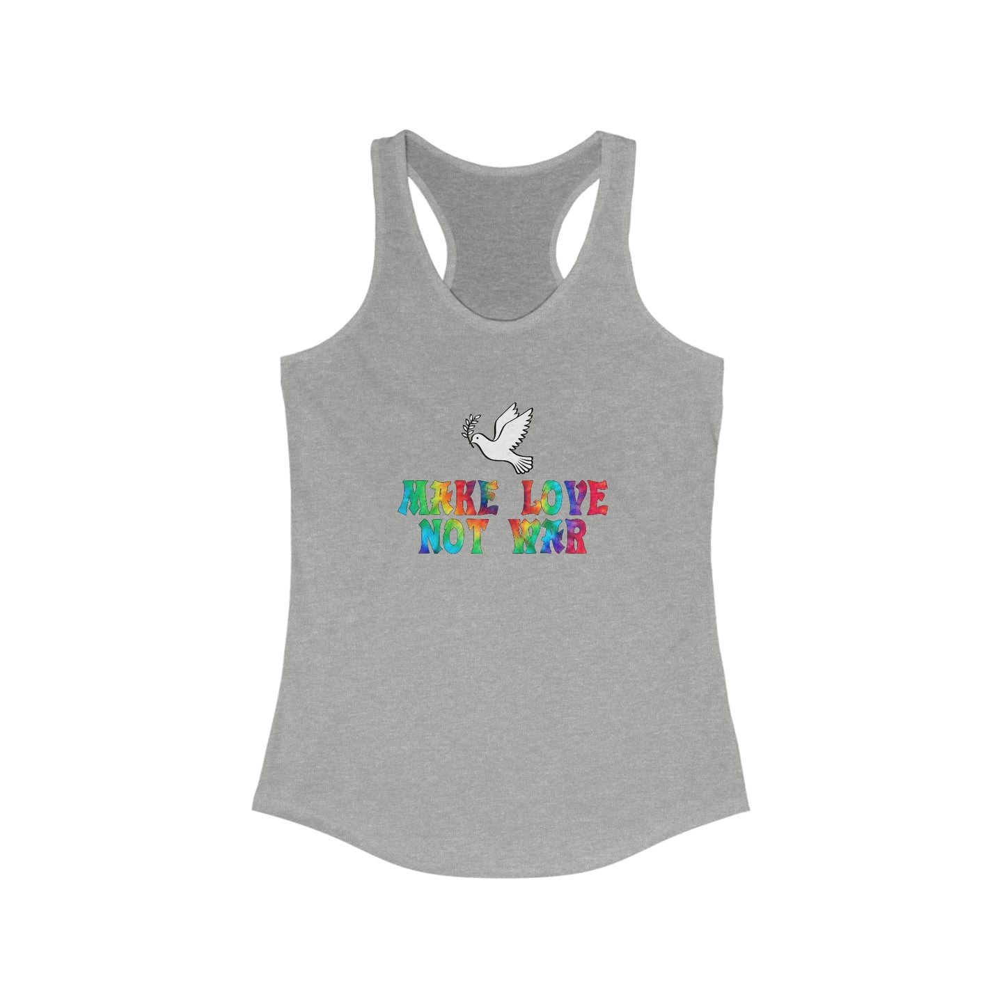 Make Love Not War Women's Racerback Tank