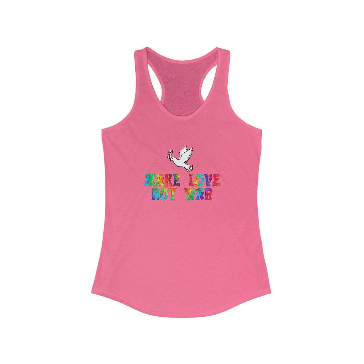 Make Love Not War Women's Racerback Tank