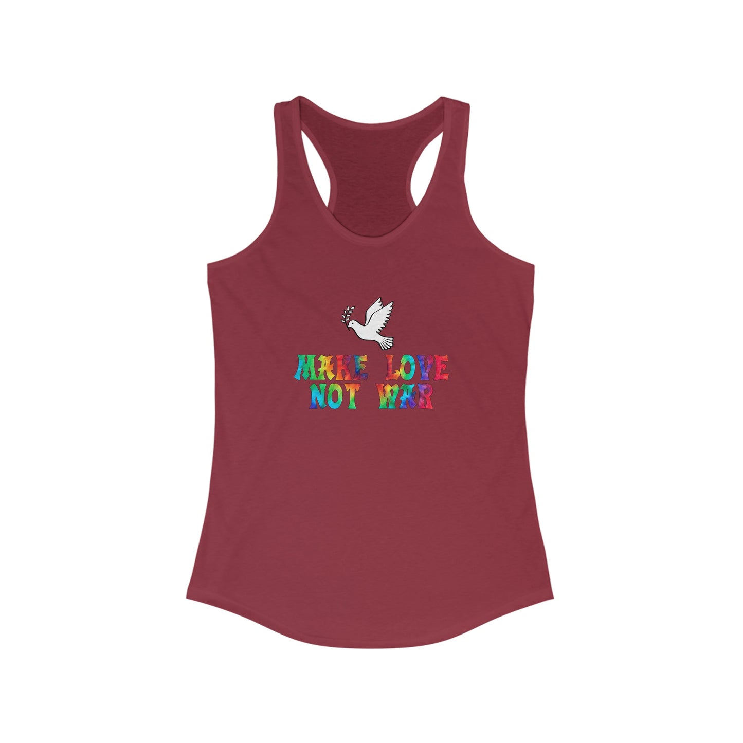 Make Love Not War Women's Racerback Tank