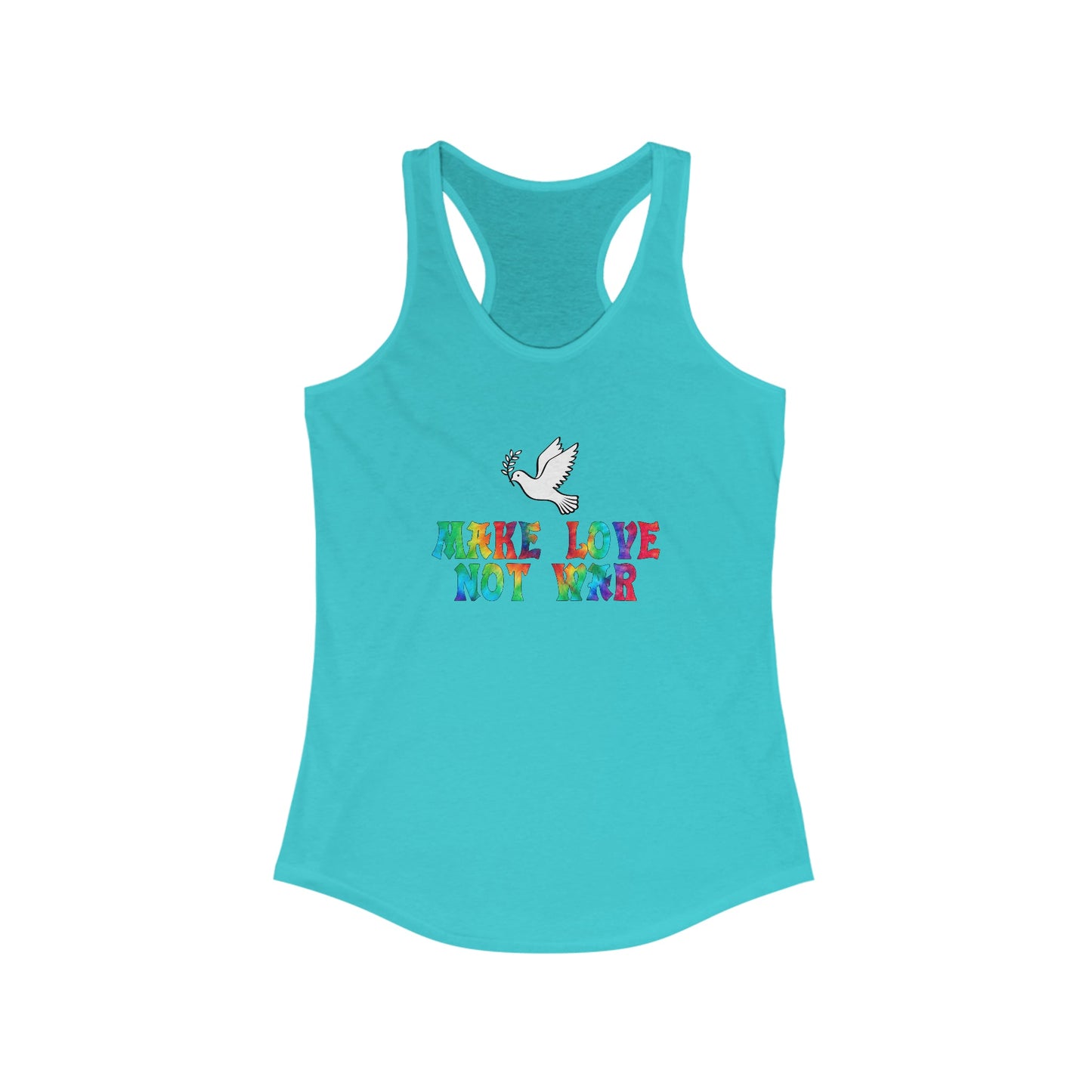 Make Love Not War Women's Racerback Tank