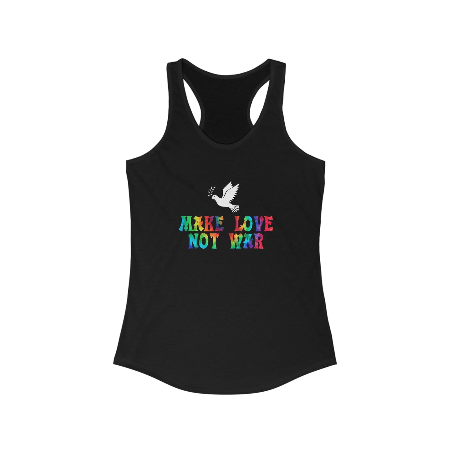 Make Love Not War Women's Racerback Tank