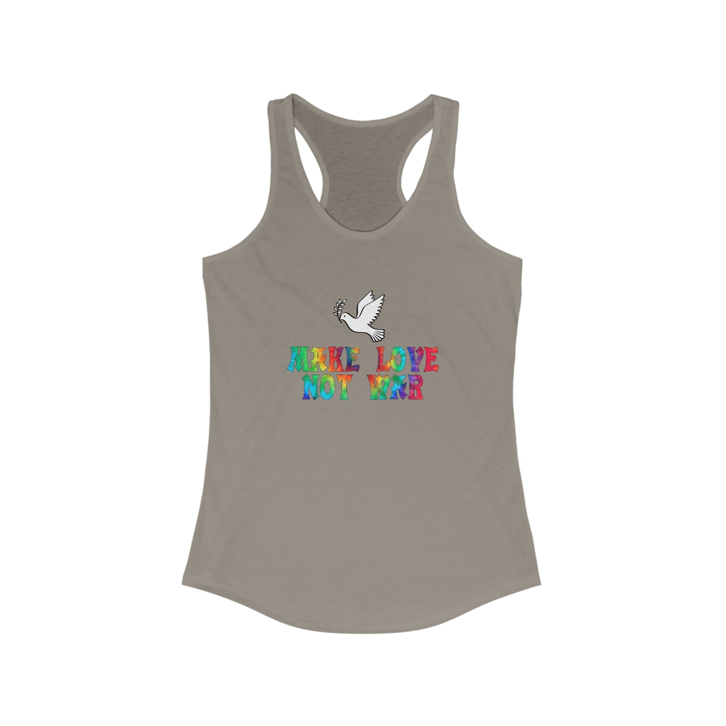 Make Love Not War Women's Racerback Tank
