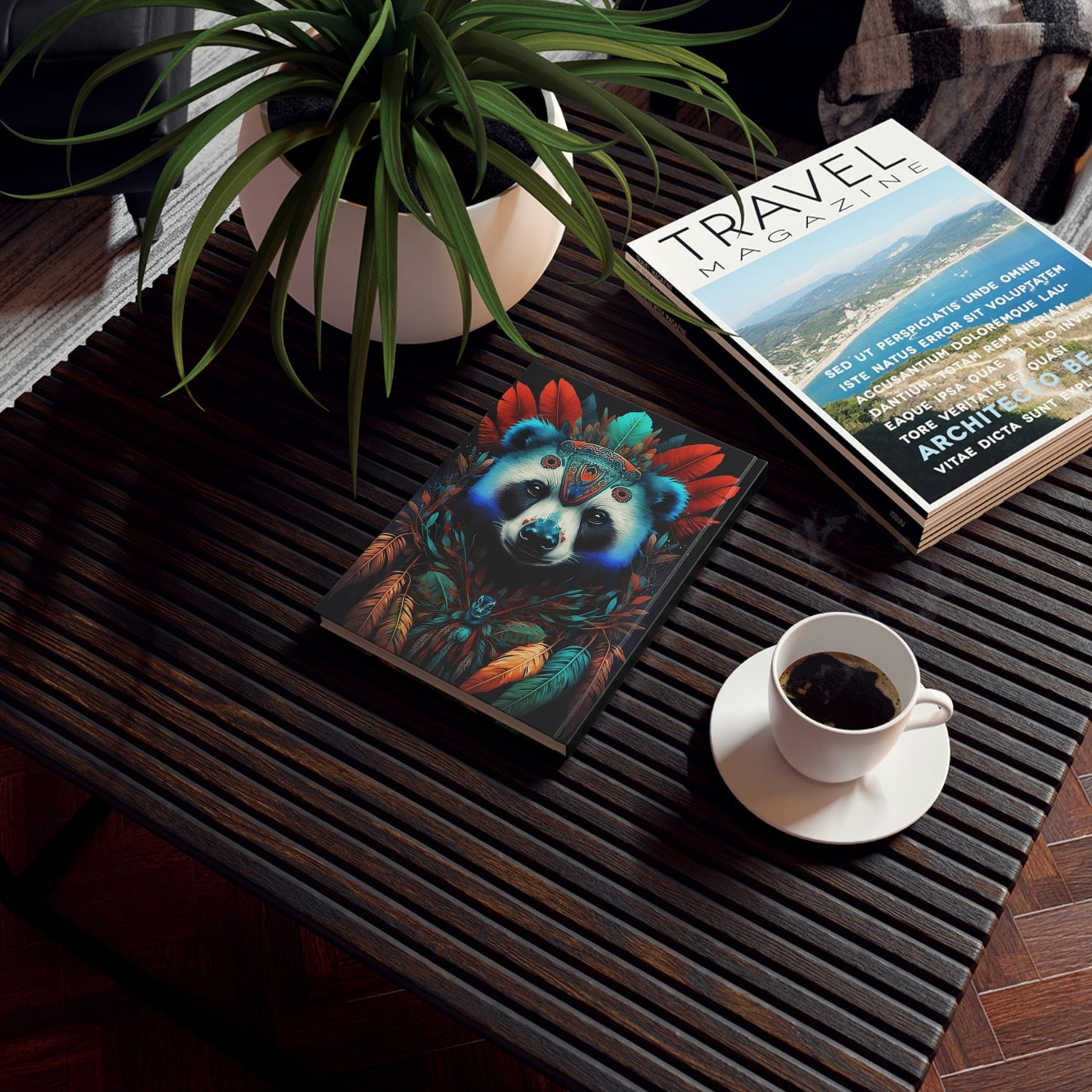 Meso Panda Bear Hard Backed Journal