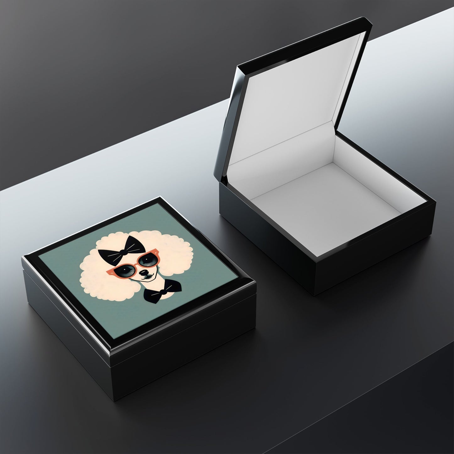 Miss Poodle Jewelry Keepsake Box