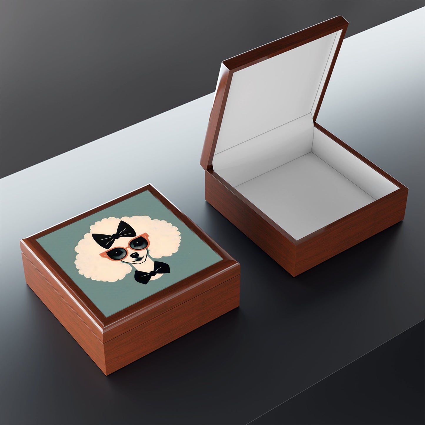 Miss Poodle Jewelry Keepsake Box