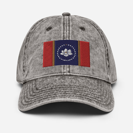 Mississippi Flag Vintage Cotton Twill Cap
